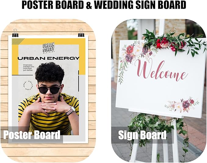 20 Pack White Foam Board 12" x 16.5", 3/16" Thickness Foam Core Baking Board for Projects, A3 Polystyrene Mat Board Poster Foam Board Sheets for Art Crafts, Presentation, Wedding, School Projects