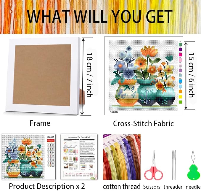 Tiwabb Flower Cross Stitch Kits - Image 3