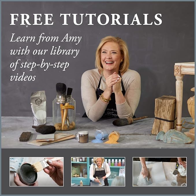 AMY HOWARD AT HOME Chalk-Based One Step Paint for Furniture, Cabinetry, Decor, Finish, and More | No Stripping, Sanding, or Priming | Ultra-Light Base | 32 Ounce | Ambala Blue