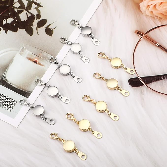 Hicarer 12 Pieces Locking Magnetic Jewelry Clasp Round Necklace Clasp Closures - Image 7
