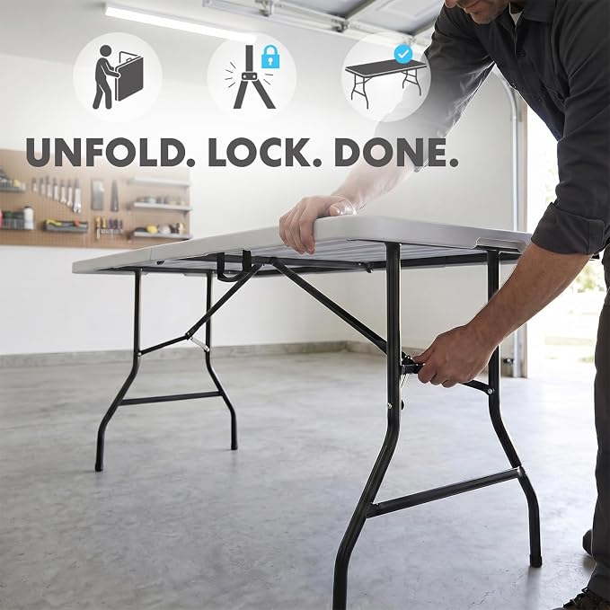 SIMPLI-Magic White Foldable Table, and Catering - Image 5