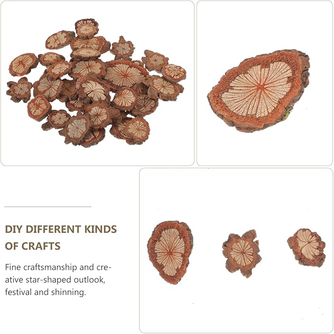 GALPADA Christmas Tree Bark Wood Slices Xmas Ornaments Mini Natural Vintage Round Log Discs for Arts & Crafts Home DIY Table Decoration