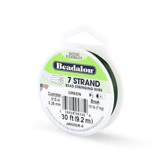 Beadalon 7-Strand Stainless Steel Beading Wire, Flexible & Durable Wire by Beadalon
