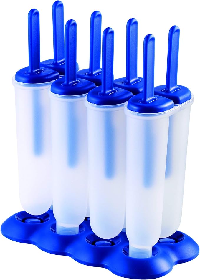 Tovolo Twin Popsicle Mold with Sticks 4 Pack Reusable Ice Pop Molds by Tovolo