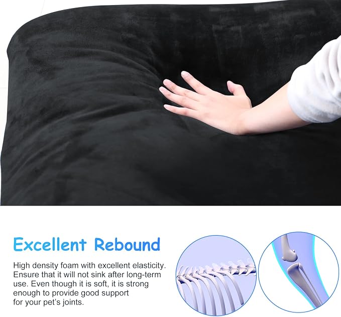Magic Dog Super Soft Extra Large Dog Bed, 47 Inches Jumbo Orthopedic Foam Pet - Image 2