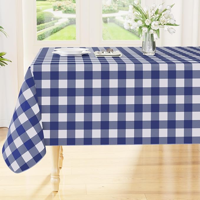 Smiry Rectangle Table Cloth, Waterproof Vinyl Tablecloths by Smiry