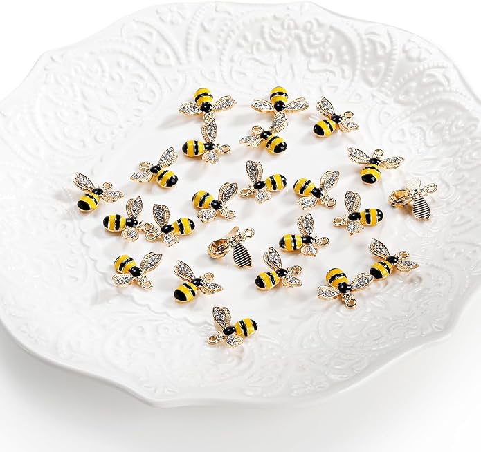 Youeon 100 Pcs Cute Metal Bee Charms - Image 5