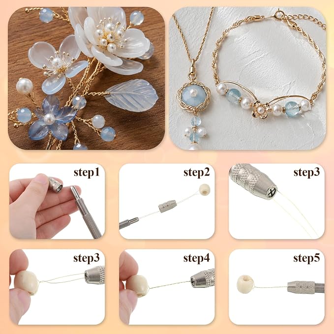 2 PCS Jewelry Making Kit Wire Wrapping Tools Set Wire Twister, Wire-Rounder Tool - Image 4