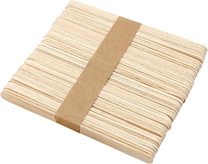 2000 Pieces Wood Craft Sticks, 4.5 Inch, Natural Color, Ice Cream Wooden Sticks for DIY Crafts and Art Projects