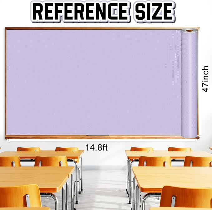 Inkspire Lavender Bulletin Board Paper Roll, 14.8FTx47IN Large Reusable - Image 2