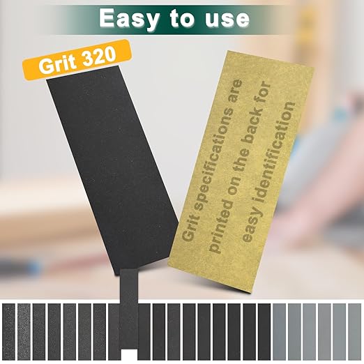 20PCS Sand Paper 320 Grit Sandpaper Sheets, 9 x 3.6 Inch Wet Dry Sandpaper Sheets, Sand Paper for Metal, Wood Furniture, Automotive and Crafts