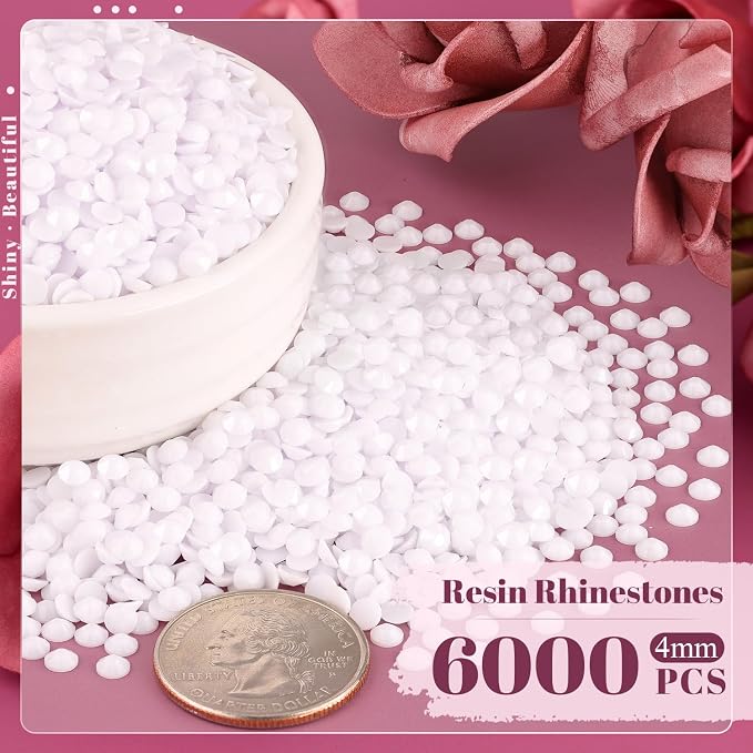 6000PCS 4mm Resin Rhinestones Bulk - Image 2