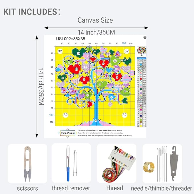 HKLIOPU Stamped Cross Stitch Kits - Image 2