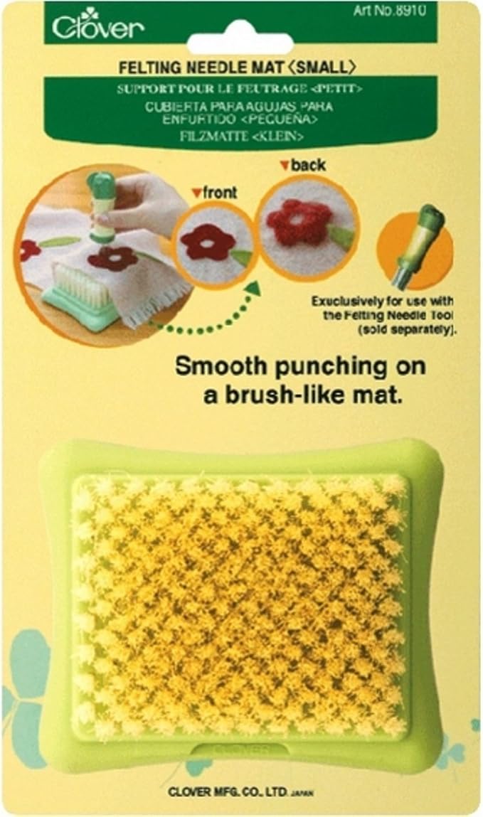 Clover 85397 Felting Needle Mat -Small-4-1/2 X3-3/4 X1-3/4 by CloverPress