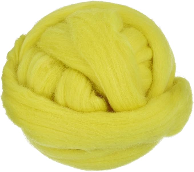 uxcell Needle Felting Wool, 3.5 Oz Nature Fibre Wool Yarn Roving by uxcell