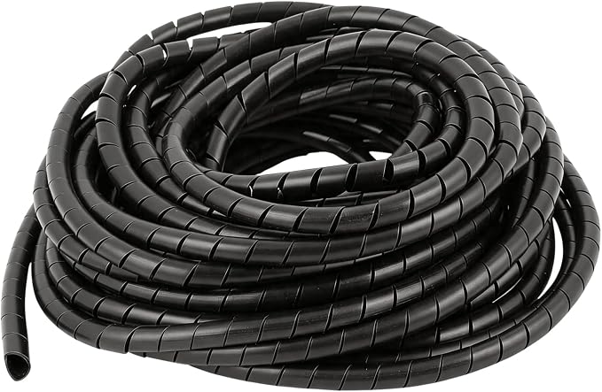 20 Ft Spiral Cable Wrap – 1/2 inch Diameter, PE Wire Organizer by LANBEAUTIFY