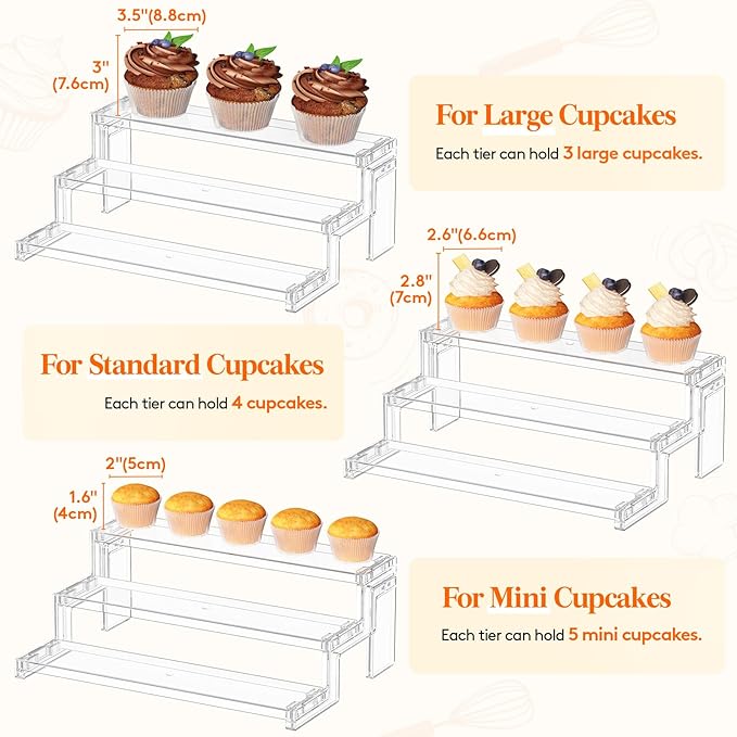 Lifewit Spice Rack, Perfume Cologne Organizer, Cupcake Stand, Tool-Free Assembly - Image 4