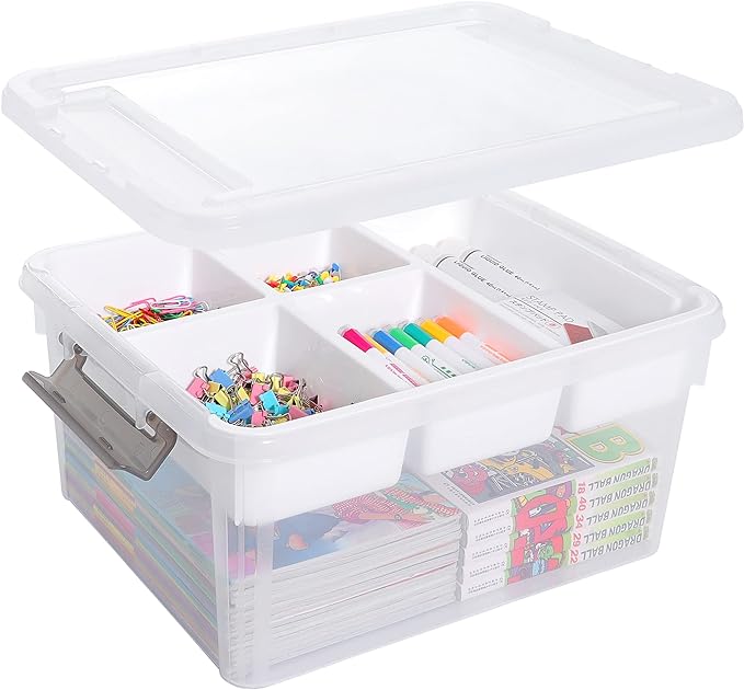 Citylife 17QT Clear Craft Organizers and Storage Box by CITYLIFEHomeOrganization