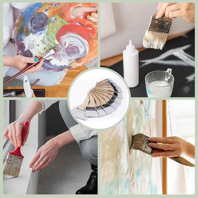 EORTA Flat Art Paint Brushes Set Assorted Size Nylon Painting Brushes - Image 9