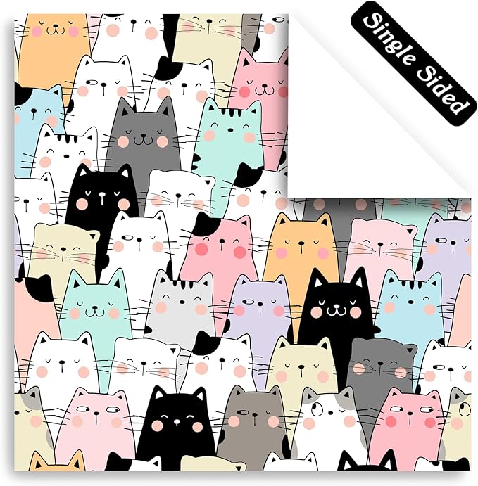 24 Sheets 12 Designs Scrapbook Paper Pad,6"×6” Single-Sided Decopodge Craft Cardstock Paper,Christmas Scrapbooking DIY Decorative Background Cardmaking Supplies.Cat's Life