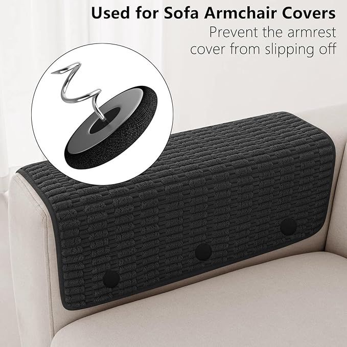 Linen Fabric-Covered Twist Pins - 8 Colors Upholstery Pins & Bed Skirt Pins -Used to Secure Sofa Cushion, Armrest Covers, Furniture & Bed Skir (12, Black)