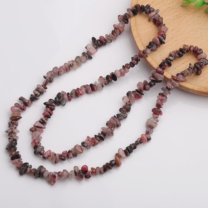 200 Pcs Crystal Chip Beads for Jewelry Making 5-8mm Rhodonite | Natural Chip - Image 8