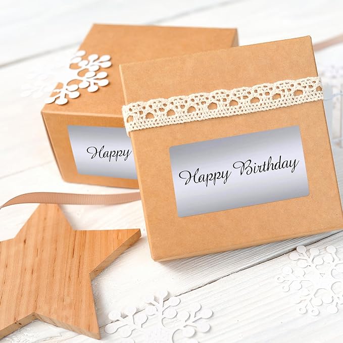 2" x 4" Silver Thermal Label Stickers,Waterproof Thermal Printer Sticker Labels for Gift Wrapping, Self-Adhesive Name Price Tag DIY Custom Logo Design (250 pcs,Silver)