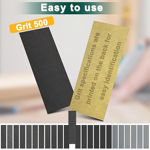 20PCS Sand Paper 500 Grit Sandpaper Sheets, 9 x 3.6 Inch Wet Dry Sandpaper Sheets, Sand Paper for Metal, Wood Furniture, Automotive and Crafts
