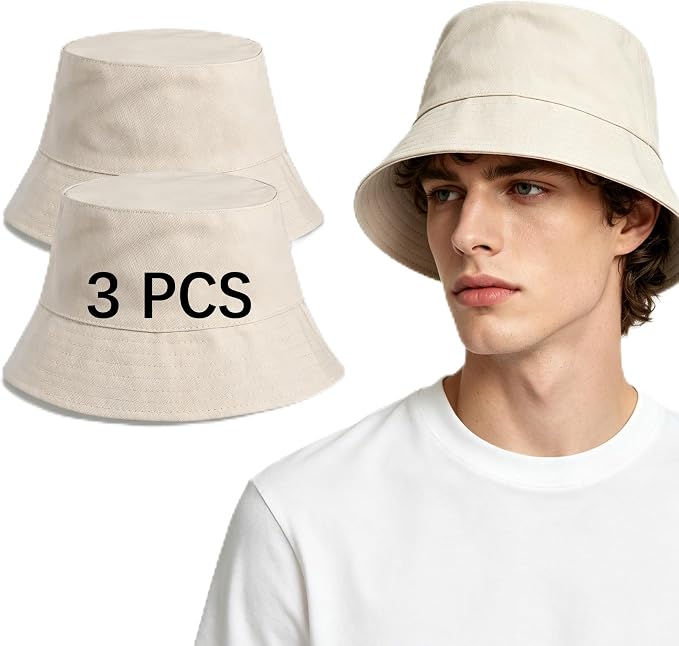 Bucket Hats Bulk Solid Color DIY Blank Hat Bucket Hats by DASSNANE