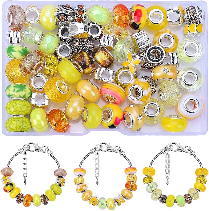 European Large Hole Spacer Charm Beads - Image 2