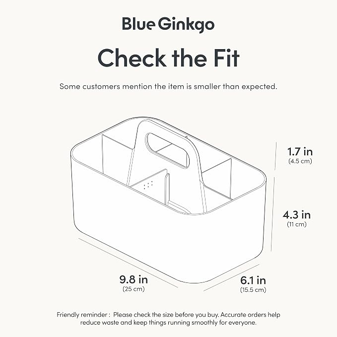 BLUE GINKGO Stackable Organizer Caddy, Made in Korea | Portable. Adjustable. - Image 3