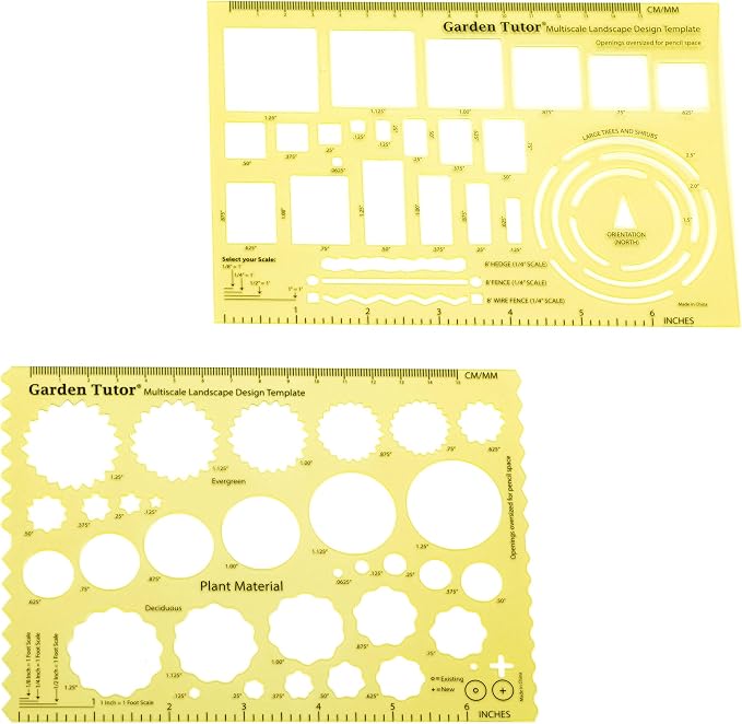 Garden Tutor Multiscale Garden & Landscape Design Templates 2 Precision-Cut by GardenTutor