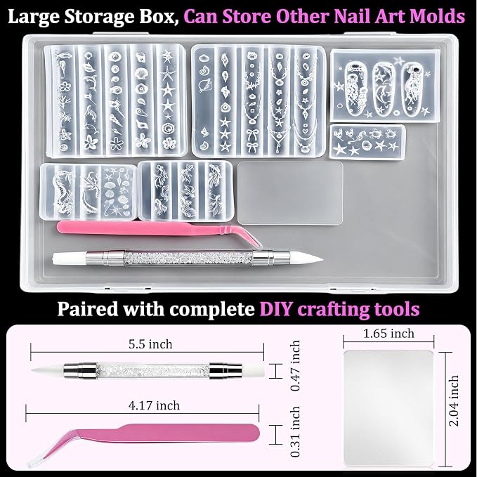 6pcs Ocean Silicone Nail Art Molds - Image 2