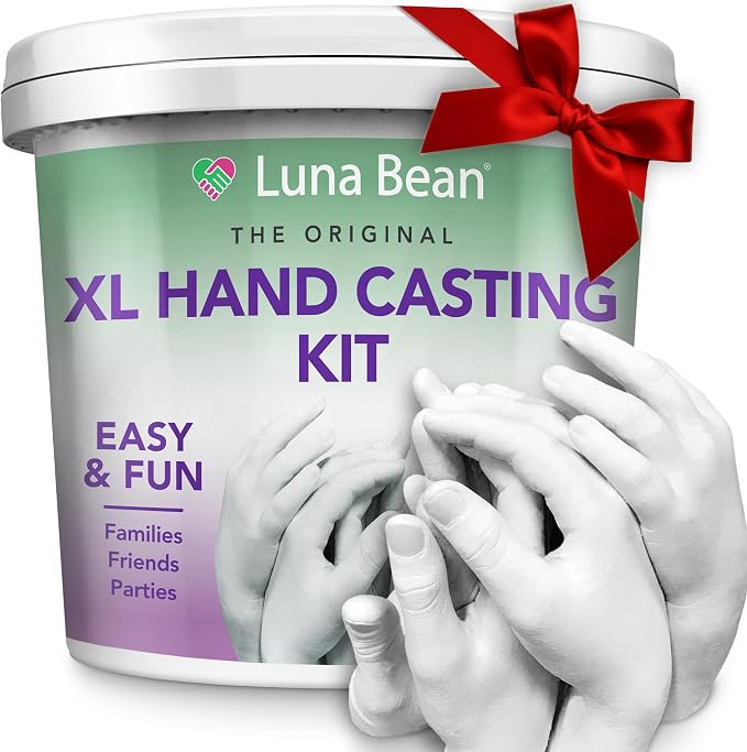 Luna Bean XL Family Hand Casting Kit – Extra Large Hand Mold Kit by LunaBeanCastingKits