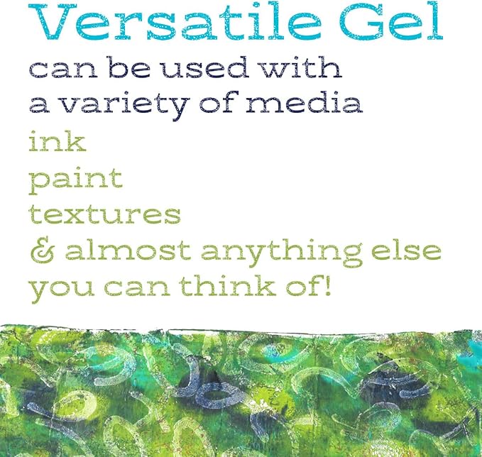 Gel Press Monoprinting Print Plate - 6” X 6” Gel Plate - Printmaking Supplies - Reusable Gel Printing Plate for Press Art for Card Making, Scrapbooking, Journaling, Arts and Crafts, Home Decor