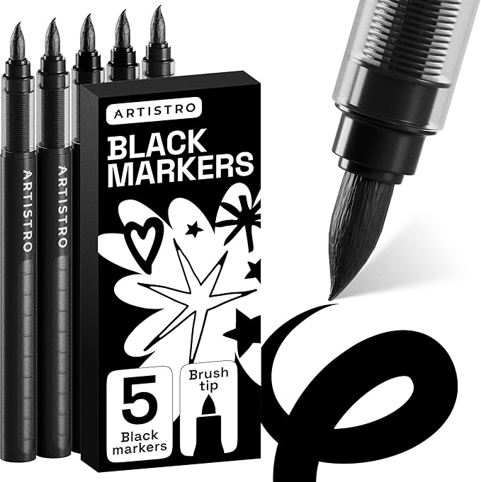 ARTISTRO 5 Black Paint Pen for Rock, Painting by ARTISTRO
