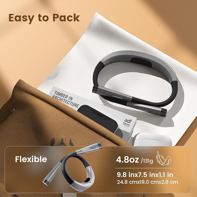 Glocusent Book Light, 3-Color & 6-Brightness Reading Light, Bendable Neck Light - Image 5