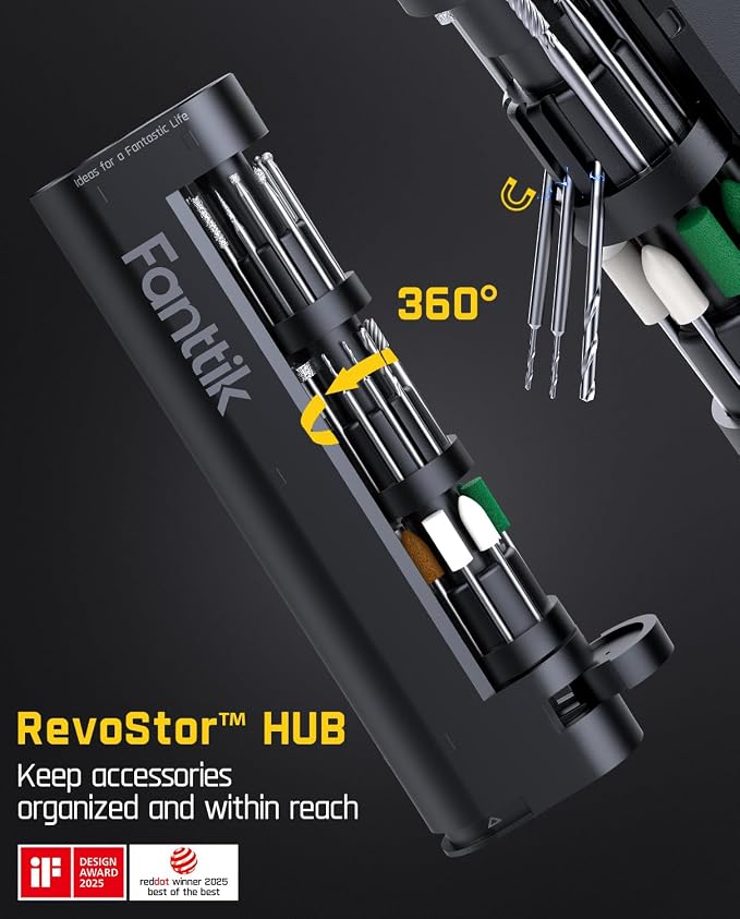 Fanttik F2 Master Mini Cordless Rotary Tool Kit, NeoPulse Motor, 5 Speed - Image 4