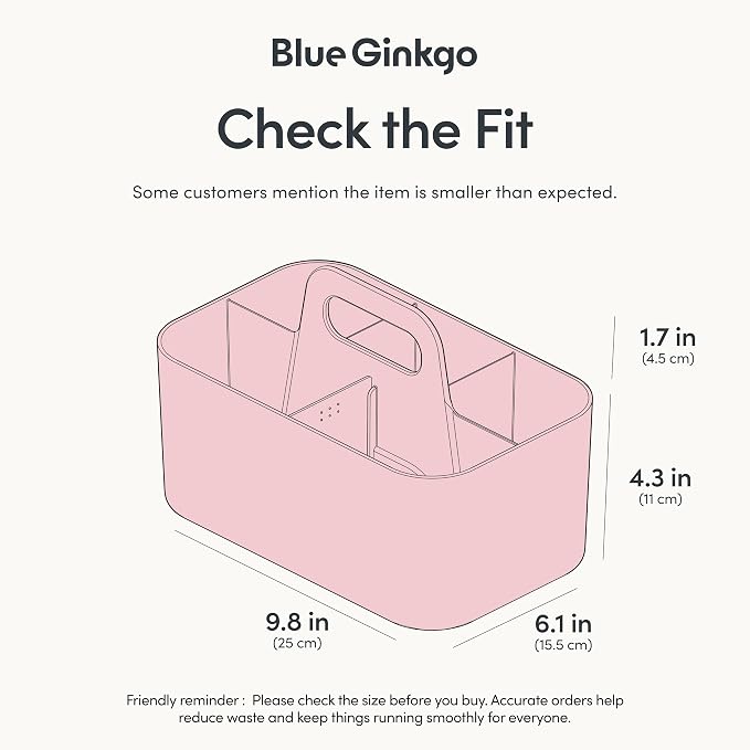 BLUE GINKGO Stackable Organizer Caddy, Made in Korea | Portable. Adjustable. - Image 3