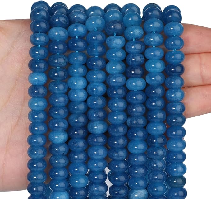 Songxi 5x8mm Natural Kyanite Stone Rondelle Beads, Gemstone by SongXi