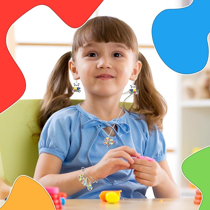 SANNIX 110Pcs Enamel Autism Awareness Charms - Image 5