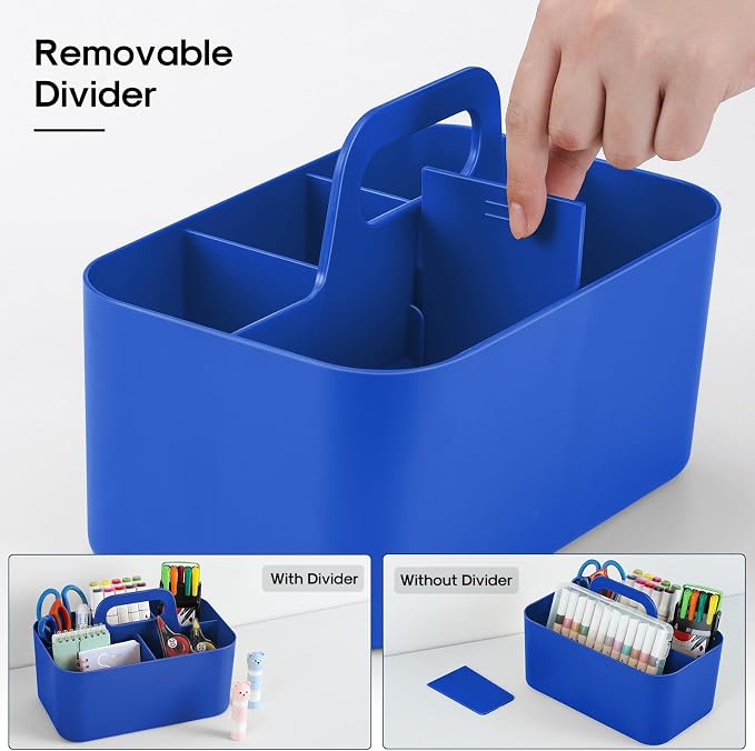 Multiuse Caddy Organizer with Handle, Portable Plastic Tote Bin - Image 7