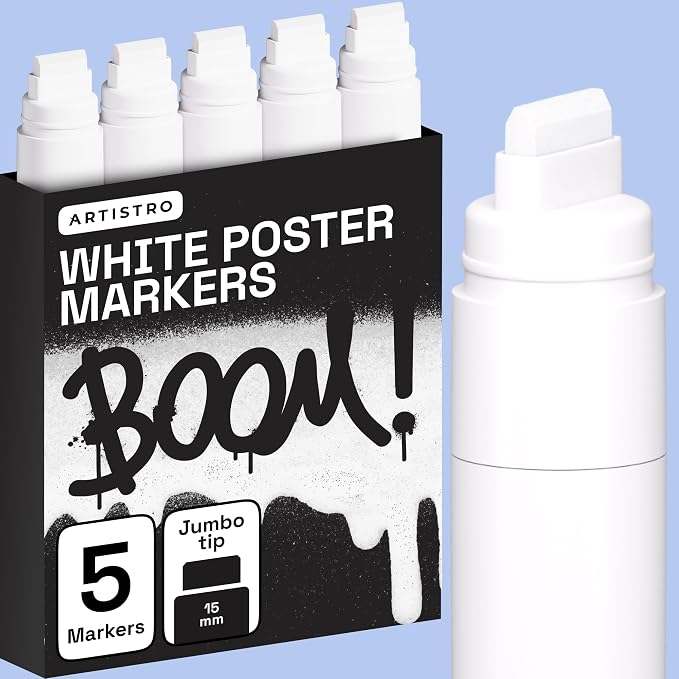 ARTISTRO 5 White Paint Pen for Rock, Painting by ARTISTRO