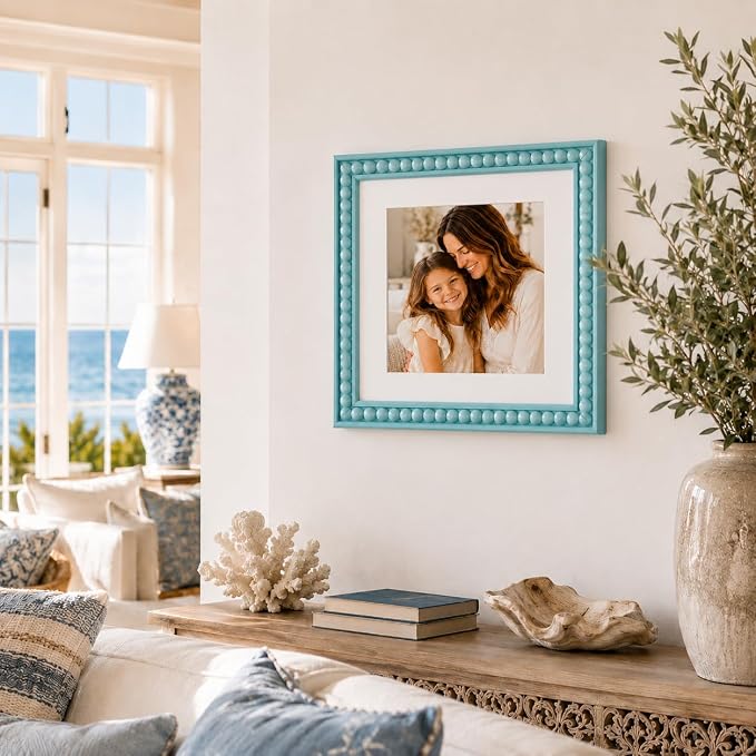 Solid Wood 12x12 Picture Frame Beaded Frame - Image 2