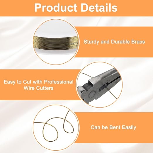 HARFINGTON 82ft Jewelry Wire, 32 Gauge (0.2mm) Brass Craft Soft Metal Tarnish Resistant Copper Beading Wire for Jewelry Making Supplies Crafting, Ancient Blue