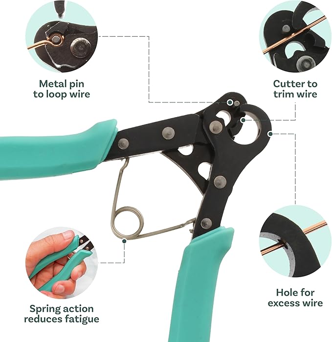 The Beadsmith Vintaj One Step Looper – Create and Trim Consistent 1.5 mm Loops for Jewelry, Use With 18-26g Craft Wire
