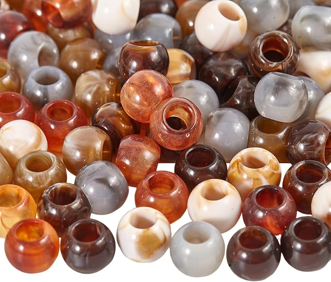 160pcs 12mm Acrylic Beads Large Hole by Dabaiitechann