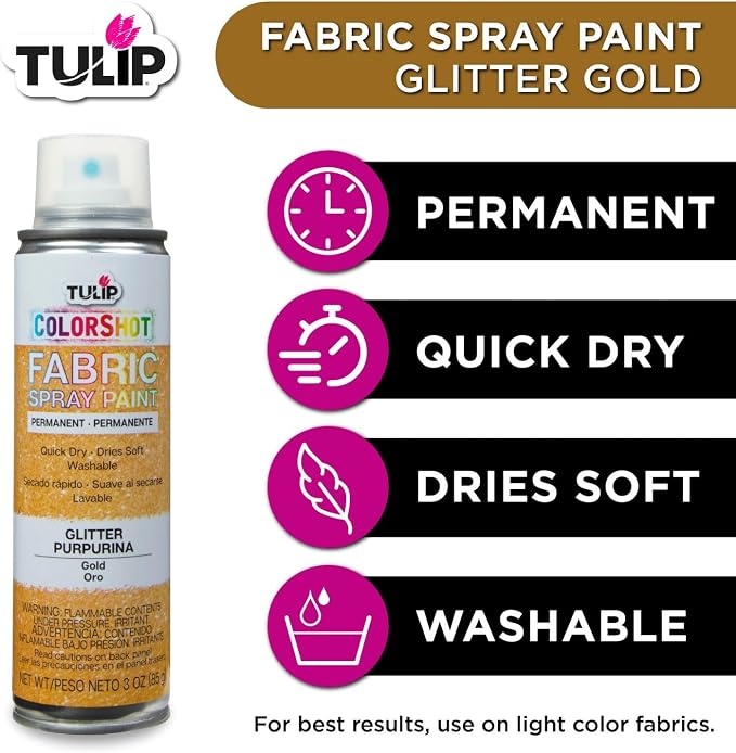 Tulip ColorShot Instant Fabric Spray Paint, Permanent Color Spray-On Fabric - Image 3