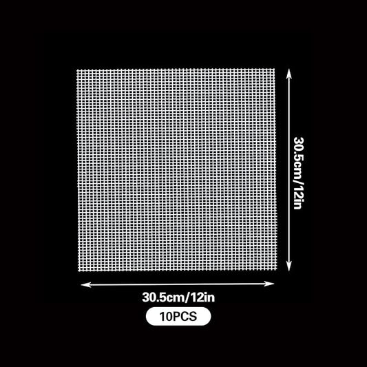 10 Sheets 12'' x 12'' Mosaic Mesh for Mounted Tile Fiberglass Mesh Backing, (Non Sticky)