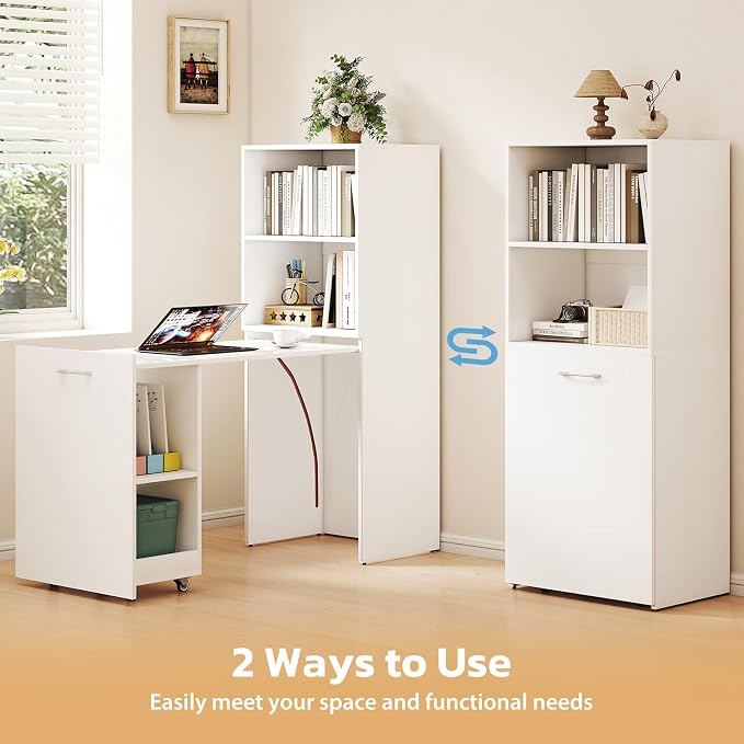 Zevemomo Folding Desk, Convertible Table - Image 3